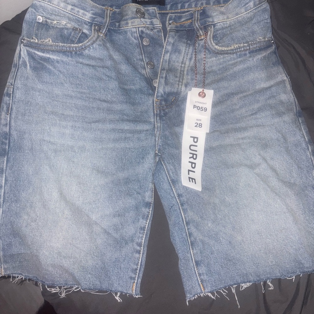 Purple Men's Blue Jean Shorts